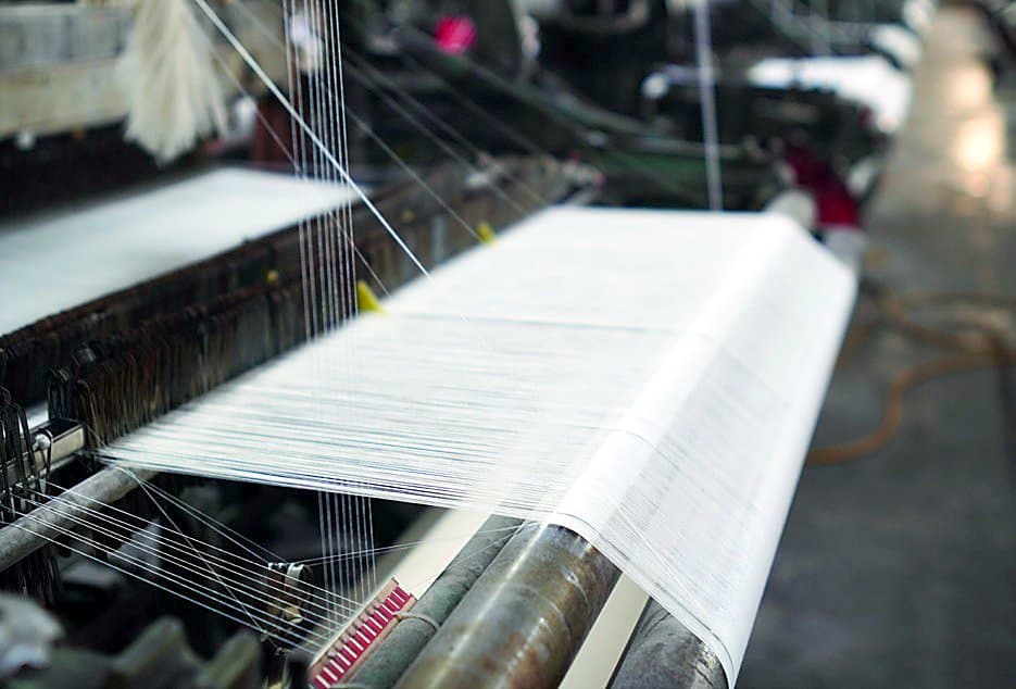 Weaving floor in production